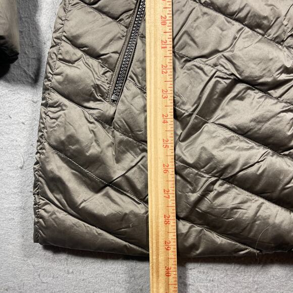 Saks Fifth Avenue‎ Jacket Women S Gray Puffer Hooded Down Coat Packable - Picture 4 of 9